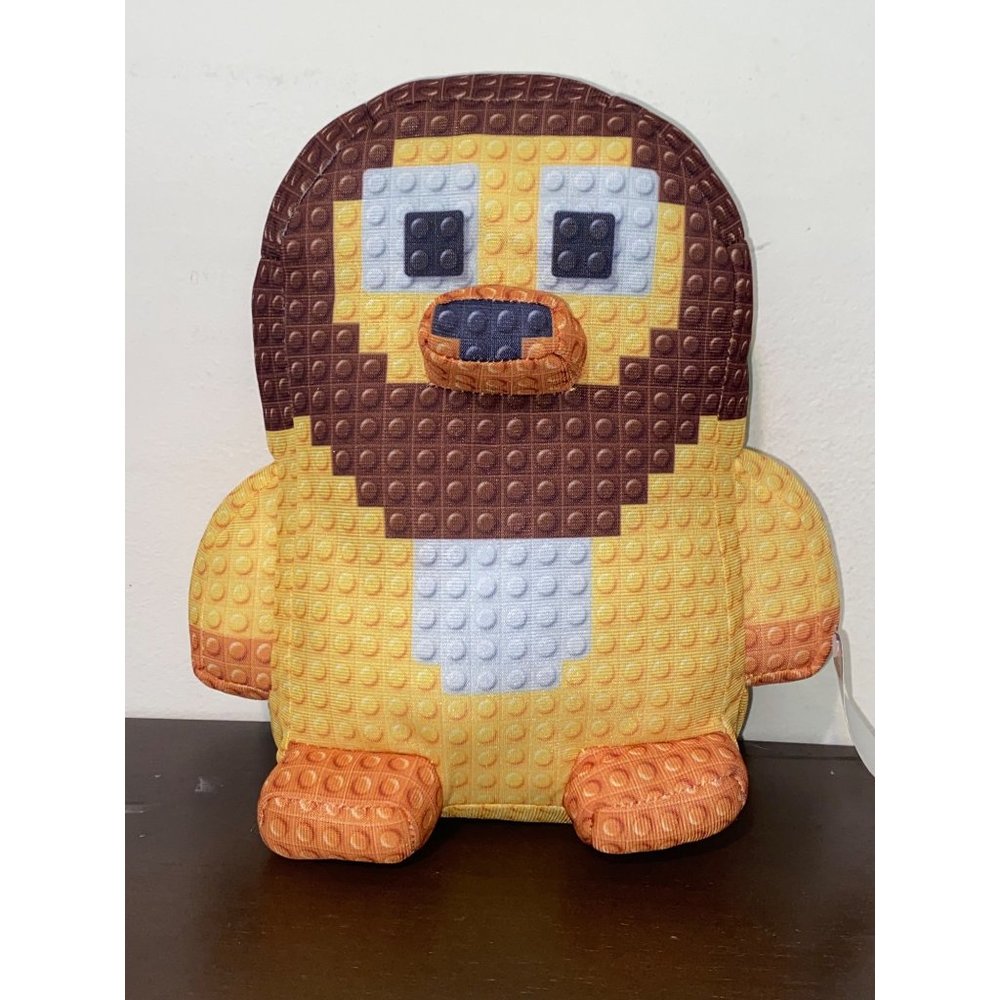 Nanco Pixel Block Lion Stuffed Plush Toy Minecraft Lego Building Blocks NWT